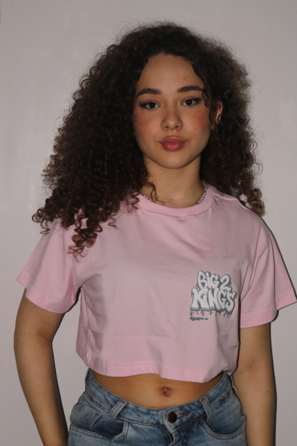 Cropped Dripping Rosa